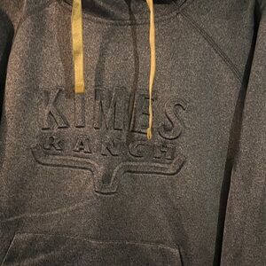Kimes Ranch Women’s Charcoal Hoodie with Gold Accents